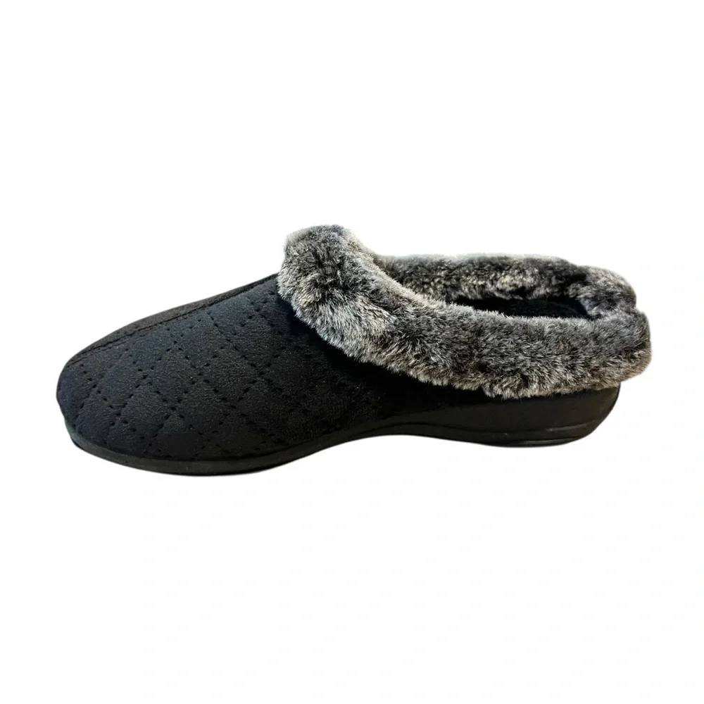 Flexus by Spring Step NEW Sleeper Black Quilted Women’s Slipper SZ 5 - Picture 3 of 8